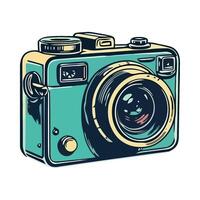 Retro camera illustration vector