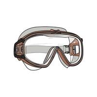 A drawing of a pair of goggles on a white background vector