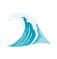 A blue wave with a white background vector