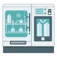 A refrigerator with bottles and other items inside vector
