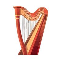 A harp is shown on a white background vector