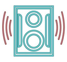 A speaker with two speakers and a microphone vector