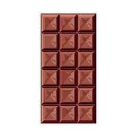 A chocolate bar is shown on a white background vector