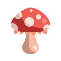 A cartoon mushroom with polka dots on it vector