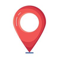 A red pin on a white background vector