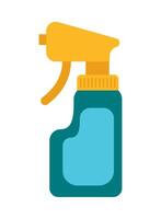 A spray bottle with a yellow nozzle on it vector