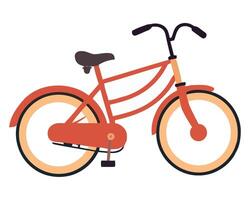 A bicycle is shown on a white background vector