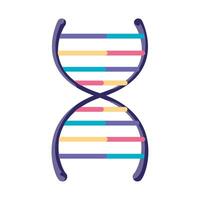 Dna strand icon in flat style isolated on white background vector
