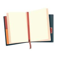 Open book with blank pages illustration vector