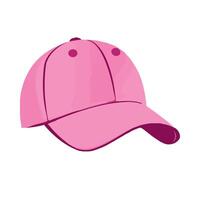 A pink baseball cap on a white background vector