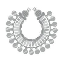 An illustration of a necklace with a circular design vector