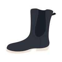A black boot on a white background vector