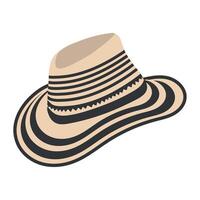 A hat with a striped pattern on it vector