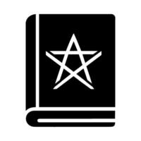 A black book with a pentagram on it vector