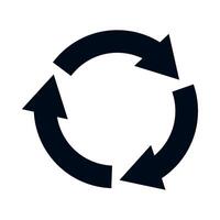 A circular arrow pointing to the left and right vector