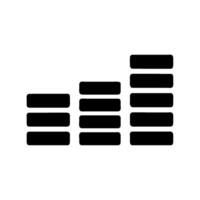 A black and white icon of a musical equalizer vector