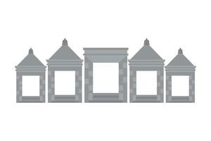 A set of four windows with a white background vector