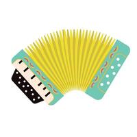 An accordion is shown on a white background vector