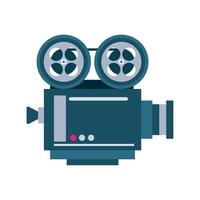 A movie camera icon on a white background vector