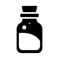 A black and white bottle with a lid on it vector