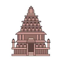 An illustration of a temple in india vector
