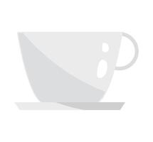 A white cup with a saucer on a white background vector
