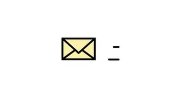 Email notification icon animation, email inbox notification icon animation video