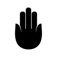 A black hand with a hand gesture on it vector