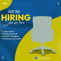 we are hiring post template for join our dynamic team psd