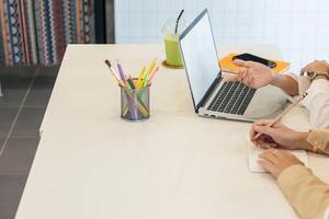 Smooth Focus, group of web designers are working together to develop mobile responsive website with UI UX Front End Designer Previewing. website designers in form of mobile applications with UI UX photo