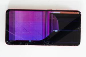 damaged LCD screens of mobile phones are collected as electronic waste waiting for valuable metals inside LCD screens be sorted for reuse reducing e-waste in nature and increasing value of e-waste. photo