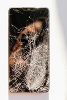 damaged LCD screens of mobile phones are collected as electronic waste waiting for valuable metals inside LCD screens be sorted for reuse reducing e-waste in nature and increasing value of e-waste. photo