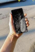 damaged LCD screens of mobile phones are collected as electronic waste waiting for valuable metals inside LCD screens be sorted for reuse reducing e-waste in nature and increasing value of e-waste. photo