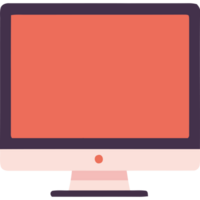A computer monitor with a red screen png