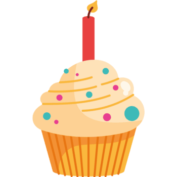 un magdalena con un iluminado vela en parte superior png