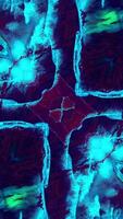 Blue kaleidoscope sequence patterns. Abstract multicolored motion graphics background. Beautiful bright ornament. Seamless loop video