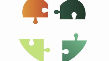 A Vibrant Array of Colorful Puzzle Pieces Merging Together in a Creative Harmony. Scene video
