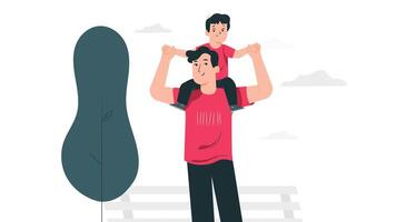 A Delightful and Joyful Father and Son Moment Sharing Quality Time in a Park Setting. Scene video