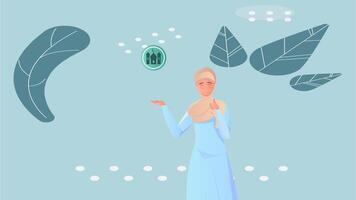 An Elegant Woman Enveloped by Various Natural Elements and Surrounding Beauty and Serenity. Scene video