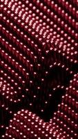 Abstract waving technological clouds of particles. Design. Falling down tiny spheres on a black background. video