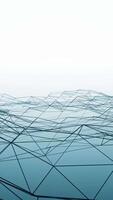 Abstract geometric volume waves on white background. Abstract micro-crystal backdrop video