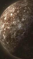 Solar System - Mercury. It is the smallest and closest to the Sun of the eight planets in the Solar System, with an orbital period of about 88 Earth days video