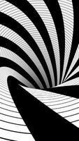 Seamless abstract inside black and white tunnel travel. Abstract motion animation in a black and white tunnel video