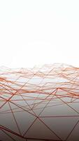 Abstract geometric volume waves on white background. Abstract micro-crystal backdrop video