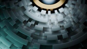 Abstract Geometric Design Featuring Circular Elements and Intriguing Textures for Artistry. Design video