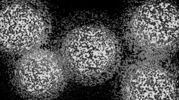 An Abstract Representation of Molecular Structures, Presented in a Stunning Black and White Style. Design video
