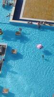 View from the hotel in Dubai at the pool and the beach with the ocean, the incredible feeling. The concept of travel. Luxury hotels the best in the world in Dubai video