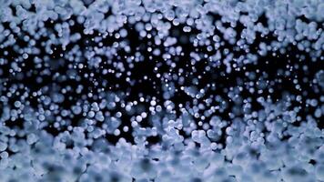 An Abstract Blue and Black Bokeh Background that features a Soft Focus Effect for Aesthetics. Design video