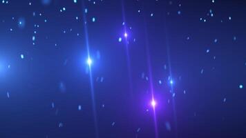 Abstract falling snow or blue sparks of particles. Flying dust. snowfall overlay, background - winter, effect of slowly falling snow. Abstract snowflakes. video