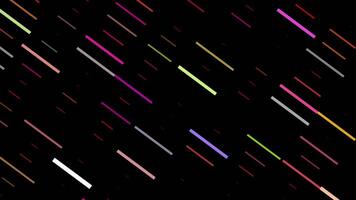 a black background with many lines of different colors video